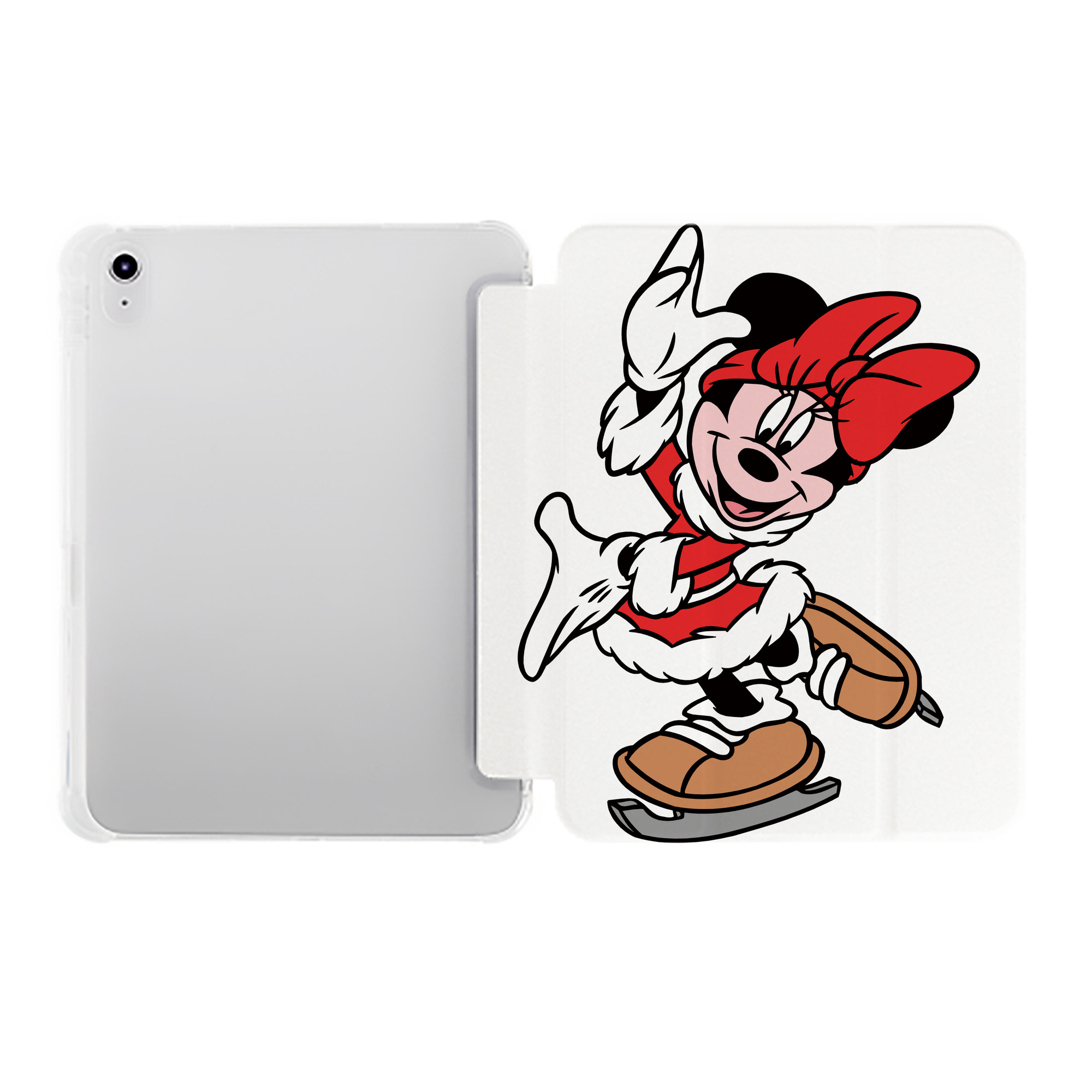 （画像用） ミッキーマウス Mickey Mouse IPad ケース ペン収納付き 三つ折りスタンド PUレザー×シリコン 対応機種9.5/10.5/10.9インチ